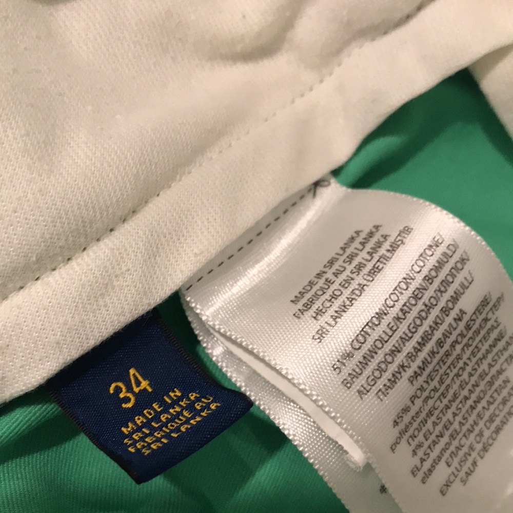 Polo Ralph Lauren Golf Shorts Mens 34 Green Classic Fit Preppy Chino - Picture 5 of 9